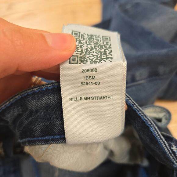 True Religion Billie Mid Rise Straight Blue Jeans 30 Womens Flap Pockets - Picture 6 of 8